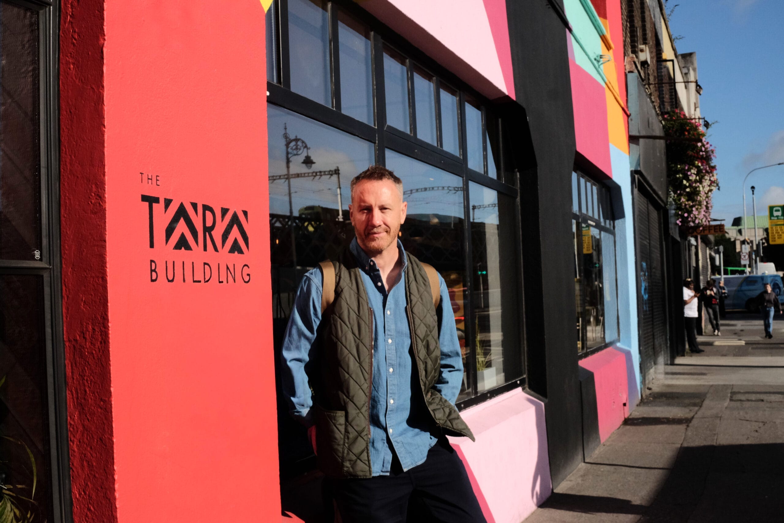 Maser outside The Tara Building, 2025