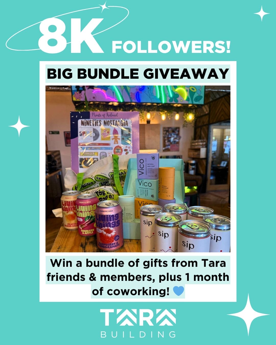An 8K Follower Giveaway from The Tara Building
